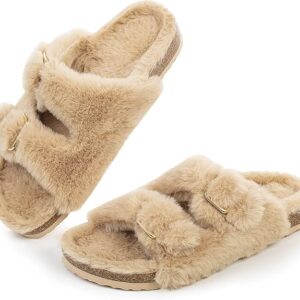 FITORY Womens Open Toe Slipper
